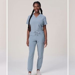 Luuna Scrubs Set (Top and Bottoms) Ocean Gray XXS